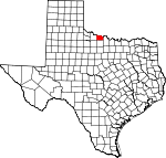 Map of Texas showing Wichita County - Click on map for a greater detail.