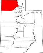 Map of Utah showing Box Elder County - Click on map for a greater detail.