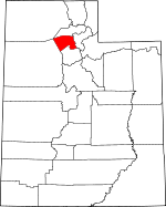 Map of Utah showing Davis County - Click on map for a greater detail.