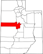 Map of Utah showing Juab County - Click on map for a greater detail.