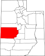 Map of Utah showing Millard County - Click on map for a greater detail.