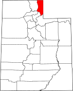 Map of Utah showing Rich County - Click on map for a greater detail.