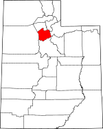 Map of Utah showing Salt Lake County - Click on map for a greater detail.