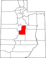 Map of Utah showing Sanpete County - Click on map for a greater detail.