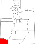 Map of Utah showing Washington County - Click on map for a greater detail.