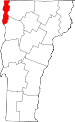 Map of Vermont showing Grand Isle County - Click on map for a greater detail.