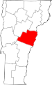 Map of Vermont showing Orange County - Click on map for a greater detail.