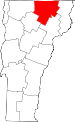 Map of Vermont showing Orleans County - Click on map for a greater detail.