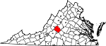 Map of Virginia showing Amherst County - Click on map for a greater detail.