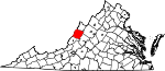 Map of Virginia showing Bath County - Click on map for a greater detail.
