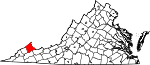 Map of Virginia showing Buchanan County - Click on map for a greater detail.