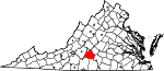 Map of Virginia showing Campbell County - Click on map for a greater detail.