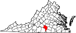 Map of Virginia showing Charlotte County - Click on map for a greater detail.