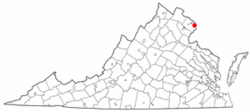 Map of Virginia showing City of Alexandria - Click on map for a greater detail.
