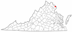 Map of Virginia showing City of Falls Church - Click on map for a greater detail.