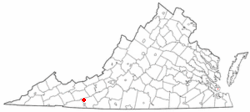 Map of Virginia showing City of Galax - Click on map for a greater detail.
