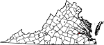 Map of Virginia showing City of Hopewell - Click on map for a greater detail.