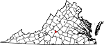 Map of Virginia showing City of Lynchburg - Click on map for a greater detail.
