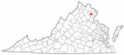 Map of Virginia showing City of Manassas - Click on map for a greater detail.