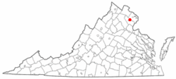 Map of Virginia showing City of Manassas Park - Click on map for a greater detail.