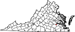 Map of Virginia showing City of Petersburg - Click on map for a greater detail.