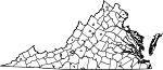 Map of Virginia showing City of Radford - Click on map for a greater detail.