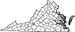 Map of Virginia showing City of Richmond - Click on map for a greater detail.