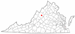 Map of Virginia showing City of Staunton - Click on map for a greater detail.
