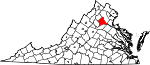 Map of Virginia showing Culpeper County - Click on map for a greater detail.
