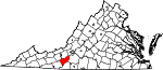 Map of Virginia showing Floyd County - Click on map for a greater detail.