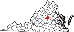 Map of Virginia showing Fluvanna County - Click on map for a greater detail.