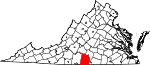 Map of Virginia showing Halifax County - Click on map for a greater detail.