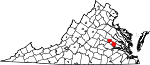 Map of Virginia showing Henrico County - Click on map for a greater detail.