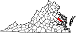 Map of Virginia showing King William County - Click on map for a greater detail.
