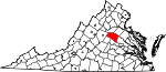 Map of Virginia showing Louisa County - Click on map for a greater detail.