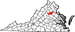 Map of Virginia showing Orange County - Click on map for a greater detail.