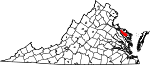 Map of Virginia showing Richmond County - Click on map for a greater detail.