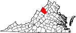 Map of Virginia showing Rockingham County - Click on map for a greater detail.