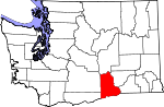 Map of Washington showing Benton County - Click on map for a greater detail.