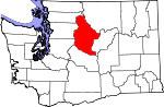 Map of Washington showing Chelan County - Click on map for a greater detail.