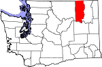 Map of Washington showing Ferry County - Click on map for a greater detail.