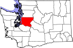 Map of Washington showing King County - Click on map for a greater detail.