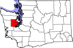 Map of Washington showing Mason County - Click on map for a greater detail.