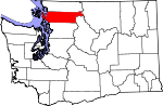 Map of Washington showing Skagit County - Click on map for a greater detail.