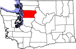 Map of Washington showing Snohomish County - Click on map for a greater detail.