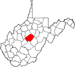 Map of West Virginia showing Braxton County - Click on map for a greater detail.