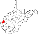 Map of West Virginia showing Cabell County - Click on map for a greater detail.
