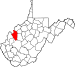 Map of West Virginia showing Jackson County - Click on map for a greater detail.