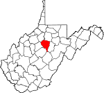 Map of West Virginia showing Lewis County - Click on map for a greater detail.