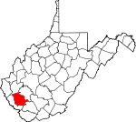 Map of West Virginia showing Logan County - Click on map for a greater detail.